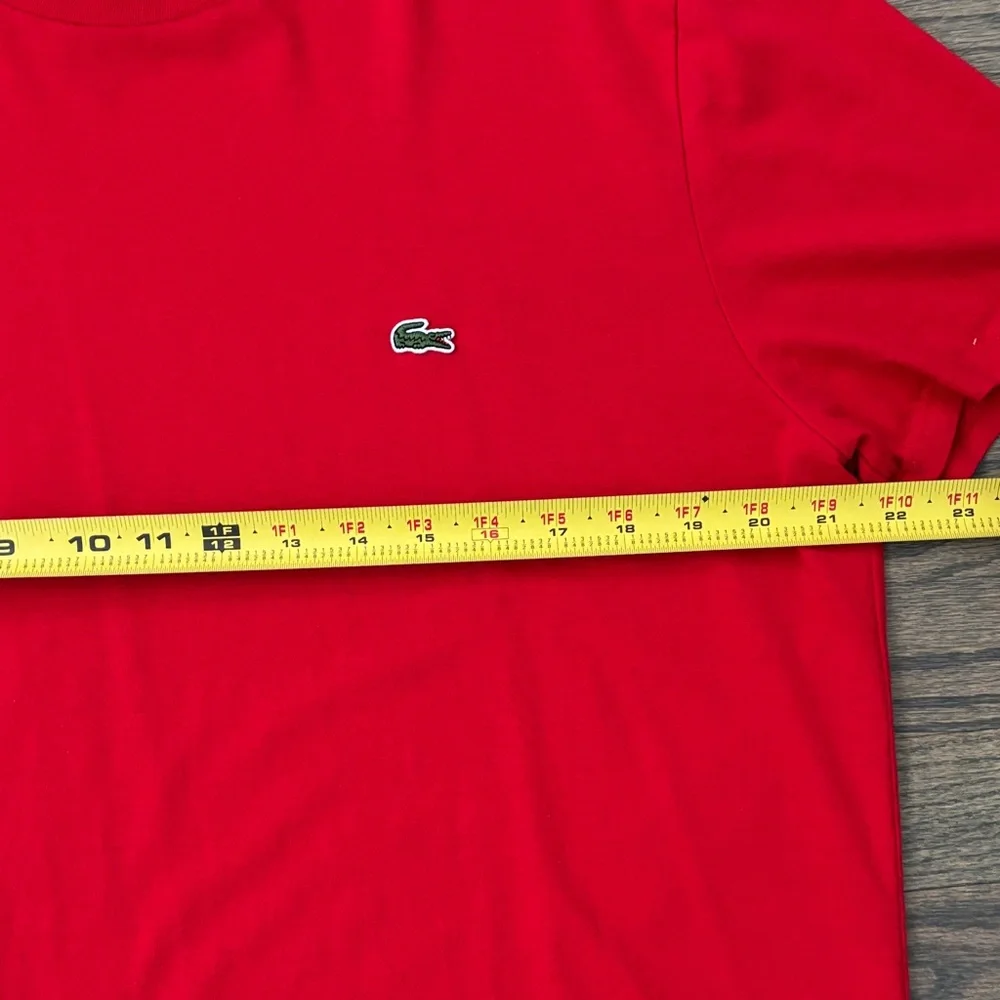 Lacoste Men's Bright Red Short-Sleeve Crew Tee